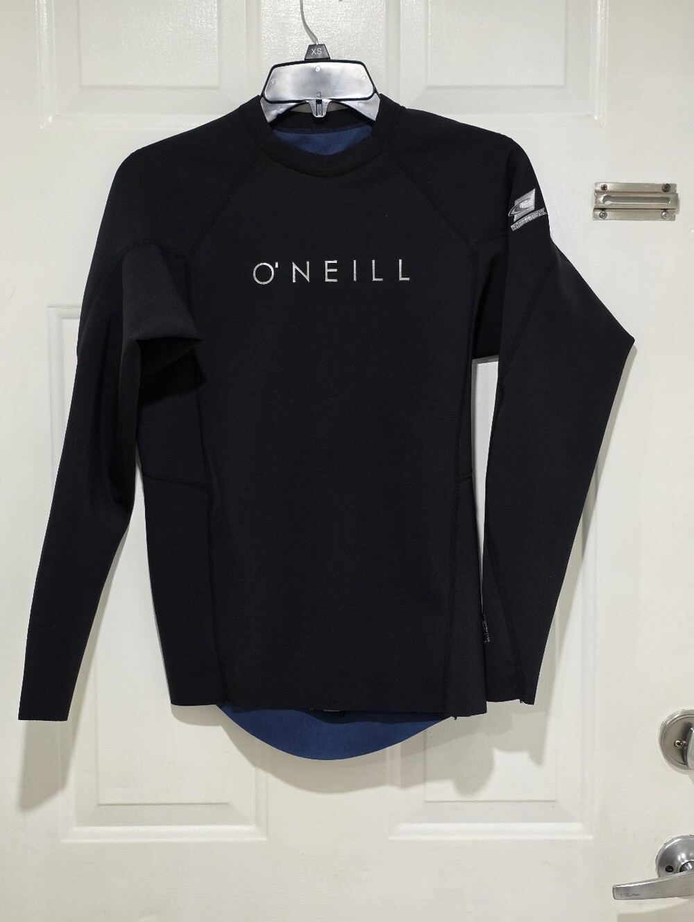 O'Neill Wome's Black Long-Sleeve Rash Guard with Chest Logo